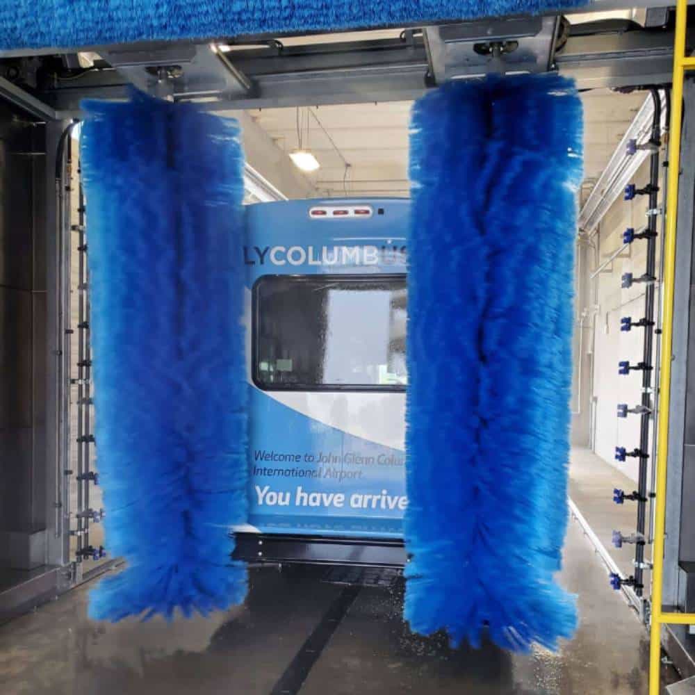 A commercial wash system.