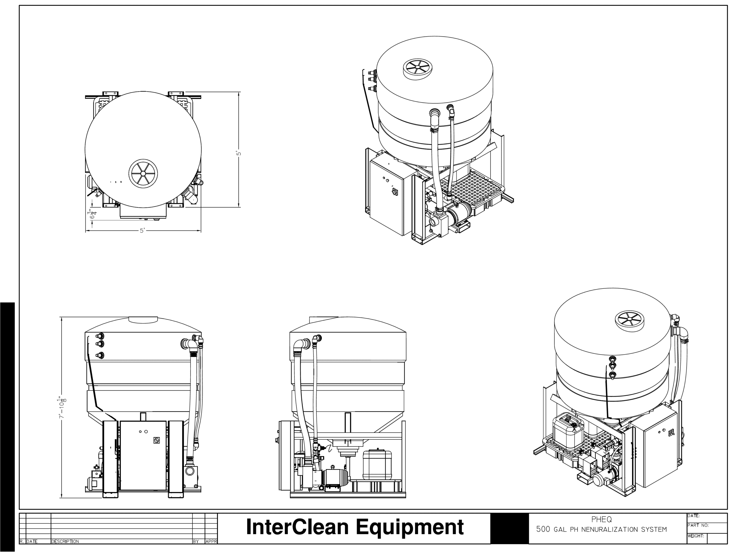 InterClean EQ100 wash water recycling system diagram