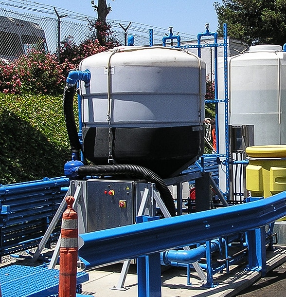 Wash system water recycling system setup