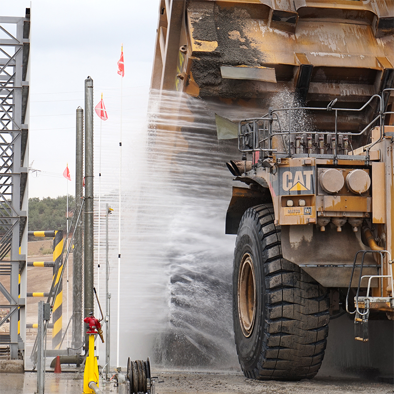 Haul Truck Side Spray Towers, Buenavista del Cobre Mine Site