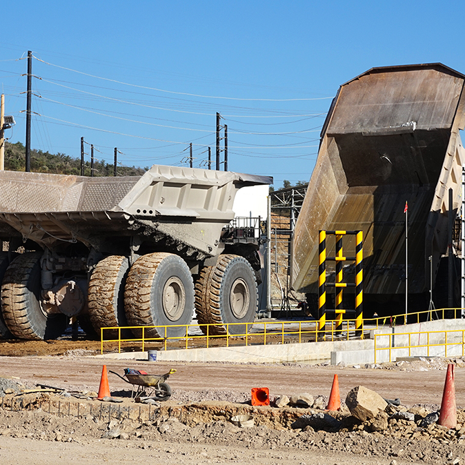 Haul Truck 641 Waiting In Line To Enter Wash Bay, Buenavista del Cobre